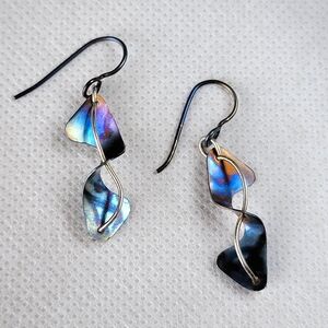 Titanium Metal Art Spiral Earrings